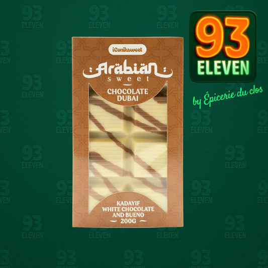 Tablette de Chocolat Dubai – Kayadif Chocolat blanc & Bueno – 200g
